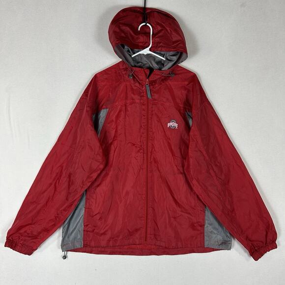 Ohio State OSU Lightweight Windbreaker Jacket Men's Size XL Red Full Zip Pockets - Picture 1 of 10